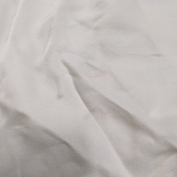 Theory 100% Silk Halter Top Half Button Down Creamy White Small Relaxed Fit - Picture 11 of 12